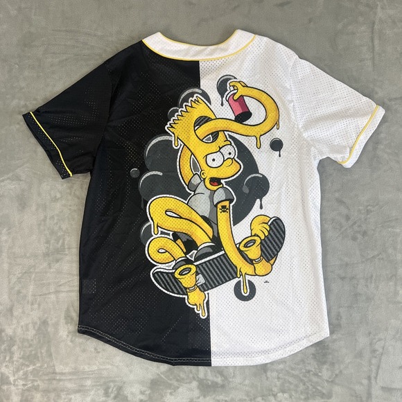 Simpsons Other - The Simpsons Bart Trouble Maker Spray Can Skateboard Jersey Mens SIZE 2XL Y2K